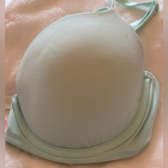 Victoria’s Secret PINK Light Aqua Wear Everywhere Push-Up Bra 32D NWT -Dirt Mark - Picture 7 of 7